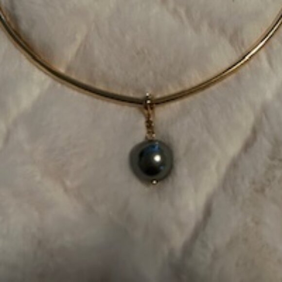 NWT Cole Haan Necklace w/ Faux Pearl - Picture 2 of 3